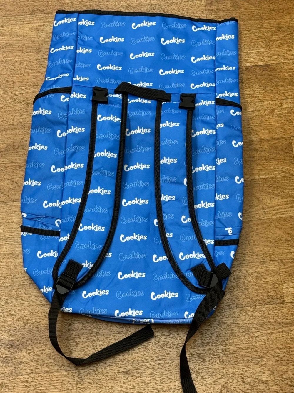 Blue Logo Cookies Print Men's Backpack